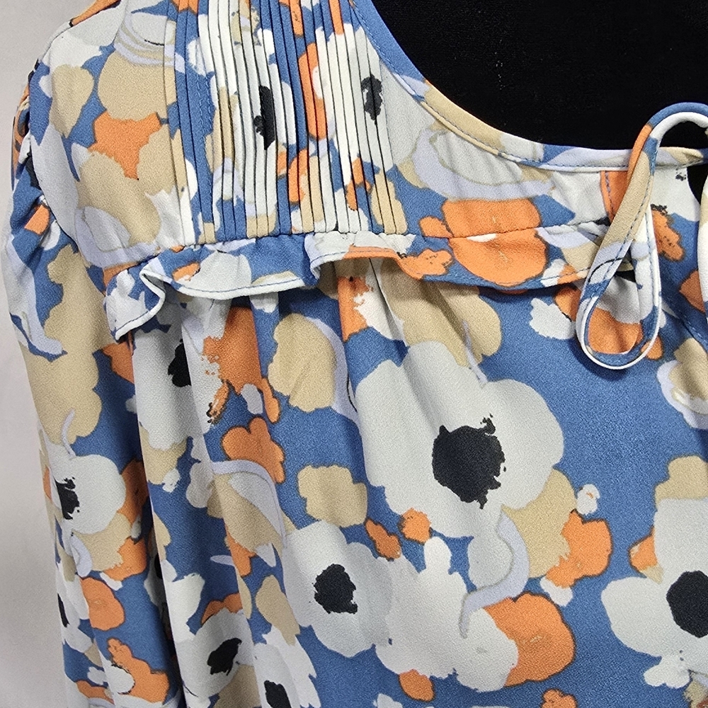 Joie women XL floral long sleeve peasant top cottage core blouse pullover - Picture 8 of 12